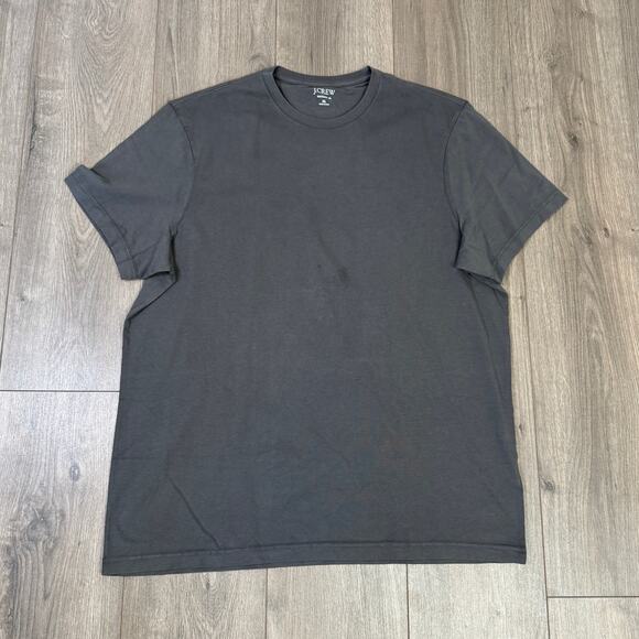 J.Crew Broken In Shirt SZ XL Gray Short Sleeve Crewneck Pullover Stretch Cotton - Picture 4 of 9